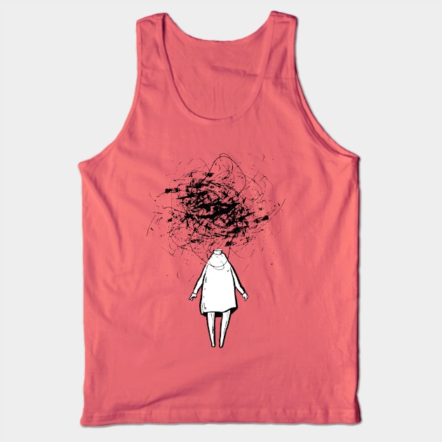 Drowned in her own thoughts Tank Top by marcoliverfernandez